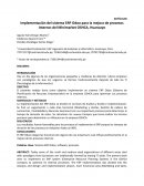 Implementación del sistema ERP Oddo para la mejora de procesos internos del Minimarket OSHCA, Huancayo