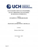 CURSO DE: ESTADÍSTICA Y PROBABILIDADES