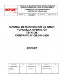 MANUAL DE MANTENCION DE GRUA HORQUILLA SERVICIO OPERADOR LOGISTICO INTEGRAL Y TRANSPORTE DE CARGA GENERAL