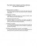 FACTORES PARA FORMAR NUESTRAS PROPIAS RUTINAS DE PANDEROS