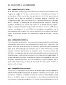 DESCRIPCIÓN DE LAS DIMENSIONES