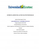 INFORME DE LABORES PARA LAS PRÁCTICAS PRE-PROFESIONALES
