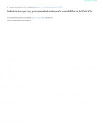 Análisis de los aspectos y principios relacionados con la sostenibilidad en la IPMA ICB4. Página 1