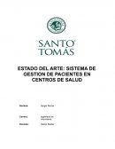 ESTADO DEL ARTE: SISTEMA DE GESTION DE PACIENTES EN CENTROS DE SALUD