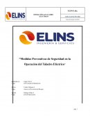 Medidas preventivas de seguridad en la operación del taladro eléctrico