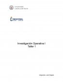 Investigación operativa: problema de dieta