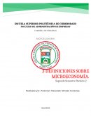 3 definiciones sobre microeconomía