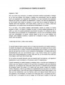 LA ESPERANZA EN TIEMPOS DE MUERTE