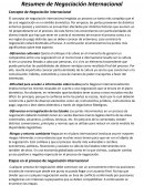 Resumen de Negociación Internacional