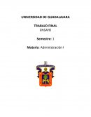 Ensayo de Administración