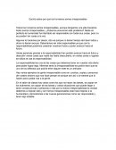 Porque los seres humanos somos irresponsables