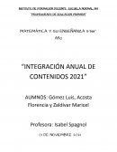 ENSEÑANZA DE LAS MATEMATICAS-PROYECTO INTEGRADOR-ISFD N° 9-2021