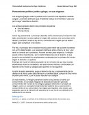 Pensamiento político jurídico griego, en sus orígenes