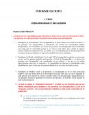 DISCAPACIDAD E INCLUSION