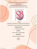 PROPUESTA DE PROCESO DE PLANEACIÓN ESTRATÉGICA EN LA GESTIÓN DEL TALENTO HUMANO EN UNA ORGANIZACIÓN