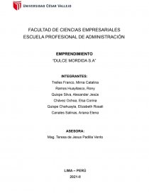 EMPRENDIMIENTO “DULCE MORDIDA S.A”. Página 1
