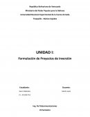 Formulación de Proyectos de Inversión