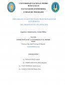 COMPETENCIAS DE LA ENFERMERA EN EL PRIMER NIVEL