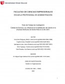 Calidad de Servicio y su Influencia en la satisfacción del cliente en la empresa Starbucks de Santa Anita en el año 2021