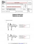 TRABAJO PRÁCTICO Medición con calibre