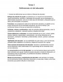 Definiciones rol del educador