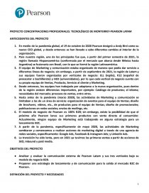 PROYECTO CONCENTRACIONES PROFESIONALES: TECNOLÓGICO DE MONTERREY-PEARSON LATAM. Página 1