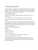 EVALUACIÓN Y MODELO GEOLÓGICO