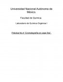 Laboratorio de Química Orgánica I Práctica No.4 “Cromatografía en capa fina”
