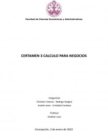 CALCULO PARA NEGOCIOS. Página 1