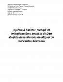 Análisis sobre Don Quijote de la Mancha