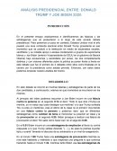 Análisis Debate Presidencial entre Donald Trump y Joe Biden