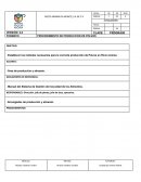 PROCEDIMIENTO DE PRODUCCIÓN DE POLVOS