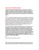 Soluciones actividades español