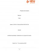 COSTOS Y EVALUACIÓN DE PROYECTOS
