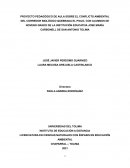 PROYECTO PEDAGÓGICO DE AULA SOBRE EL CONFLICTO AMBIENTAL