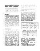 MANEJO BÁSICO DE UN CIRCUITO ELÉCTRICO