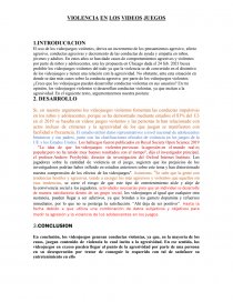 VIOLENCIA EN LOS VIDEOJUEGOS. Página 1