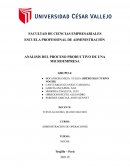 ANÁLISIS DEL PROCESO PRODUCTIVO DE UNA MICROEMPRESA