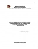 El proceso administrativo de la adopción
