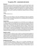 Te quiero, Pili - comentario de texto