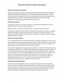Ensayo de teorías del comercio internacional