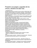 Proyecto Los juegos y juguetes de los chicos y abuelos de sala rosa