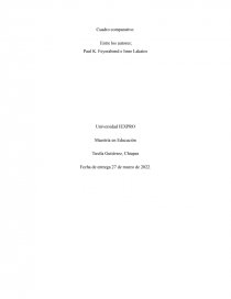 CUADRO COMPARATIVO FEYERABEND Y LAKATOS. Página 1