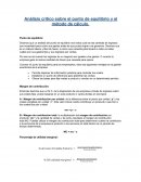 Análisis crítico sobre el punto de equilibrio y el método de cálculo