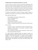 INFORME ISO 9001 2015 SISTEMA DE GESTION DE LA CALIDAD