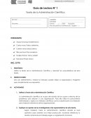 Guía de Lectura N° 1 Teoría de la Administración Científica