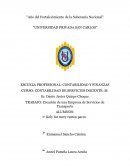 Creación de una Empresa de Servicios de Transporte