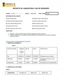 REPORTE DE LABORATORIO: USO DE SENSORES