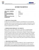 Modelo de Informe Psicométrico