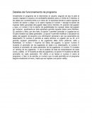 Detalles del funcionamiento de programa